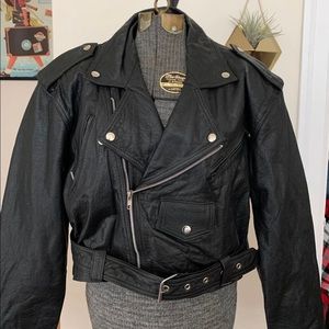 Vintage Leather Moto Jacket